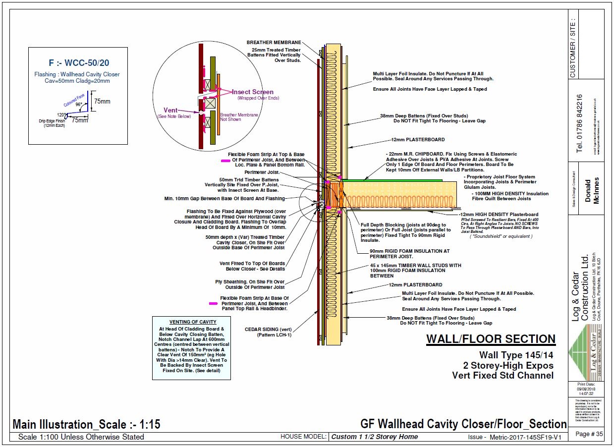 Construction Blueprints - Wall / Floor Section