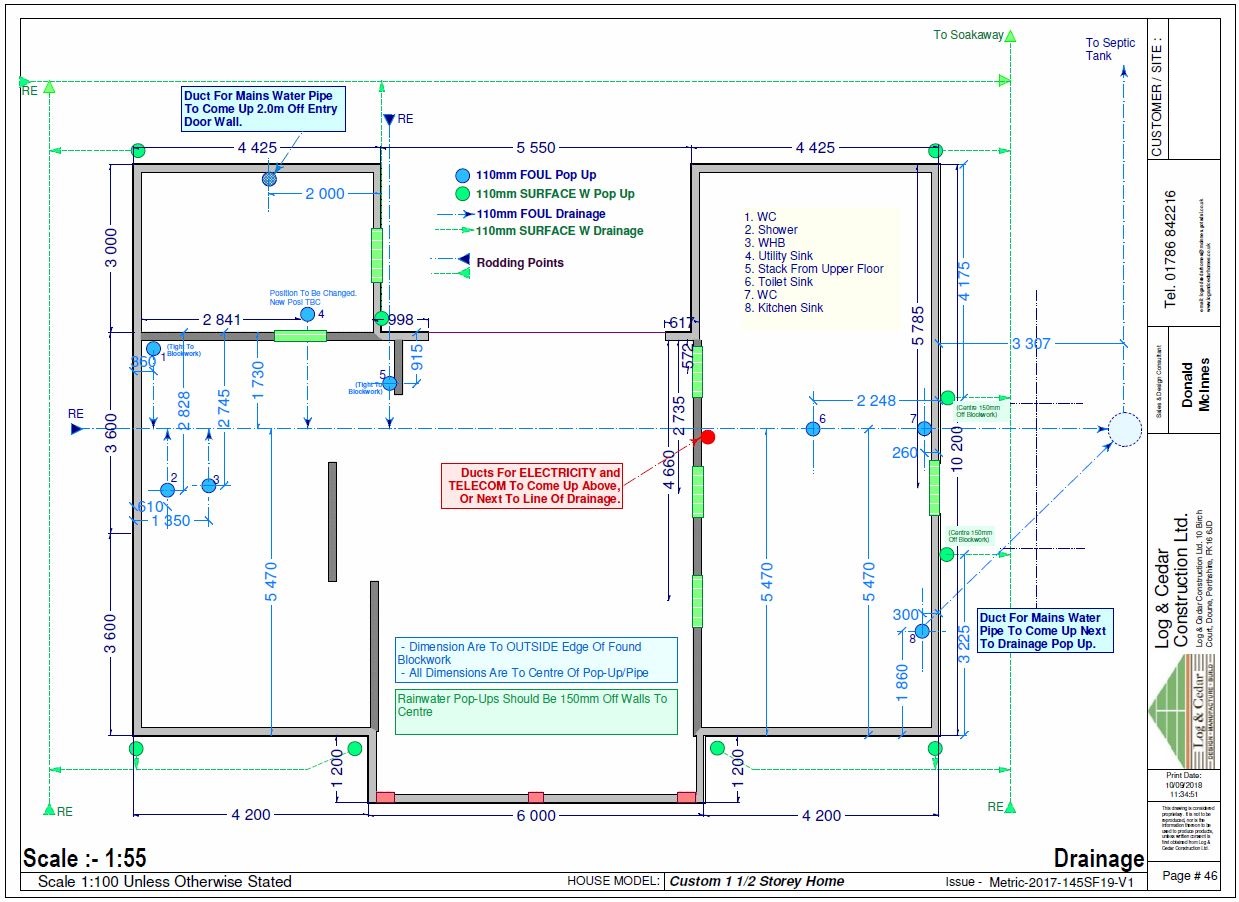 Construction Blueprints - Drainage