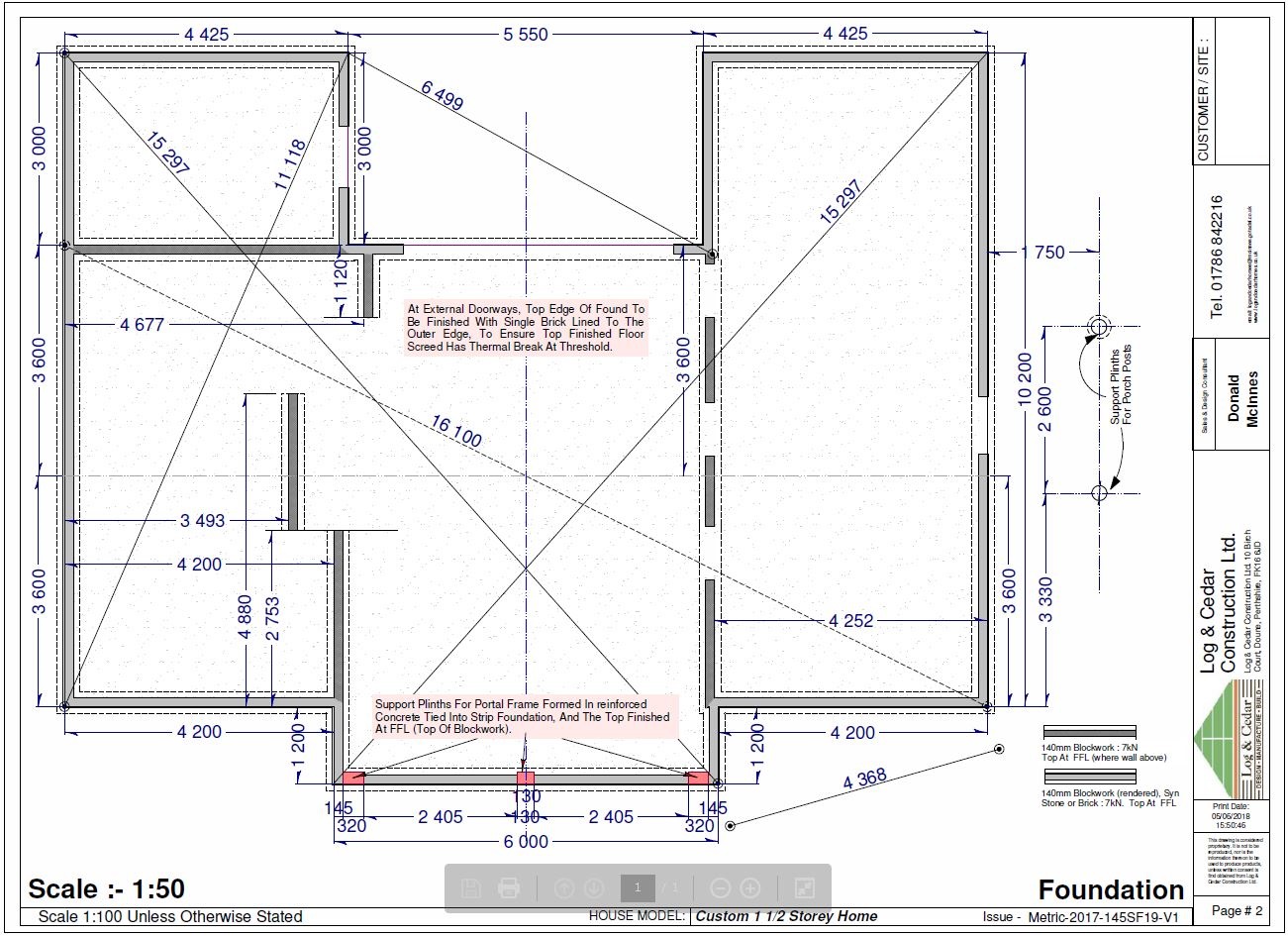 Construction Blueprints - Foundation